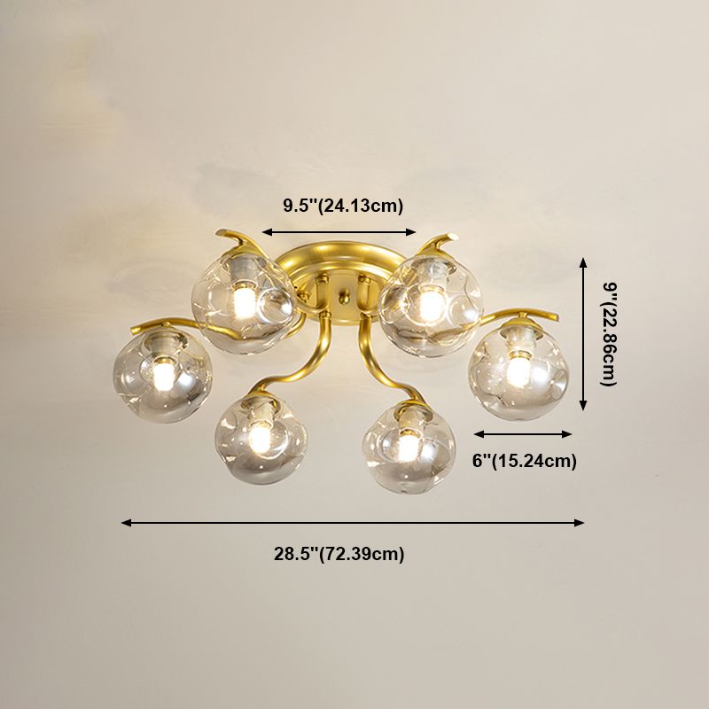Dekorative Unterputzleuchte aus Glas für das Wohnzimmer
