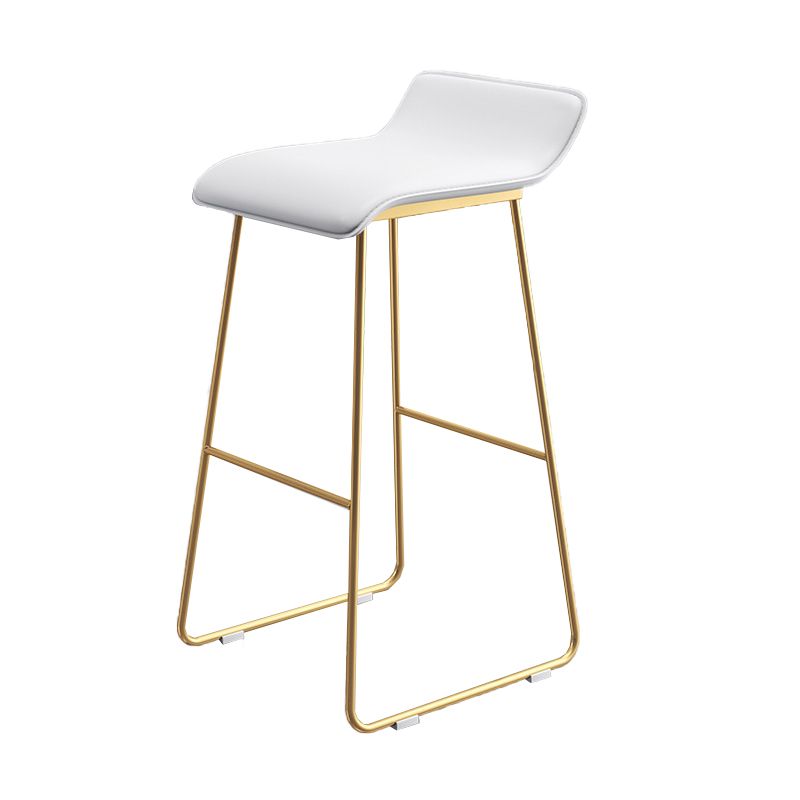 Leather Bar Stool Backless Counter Stool for Bristol with Gold Frame