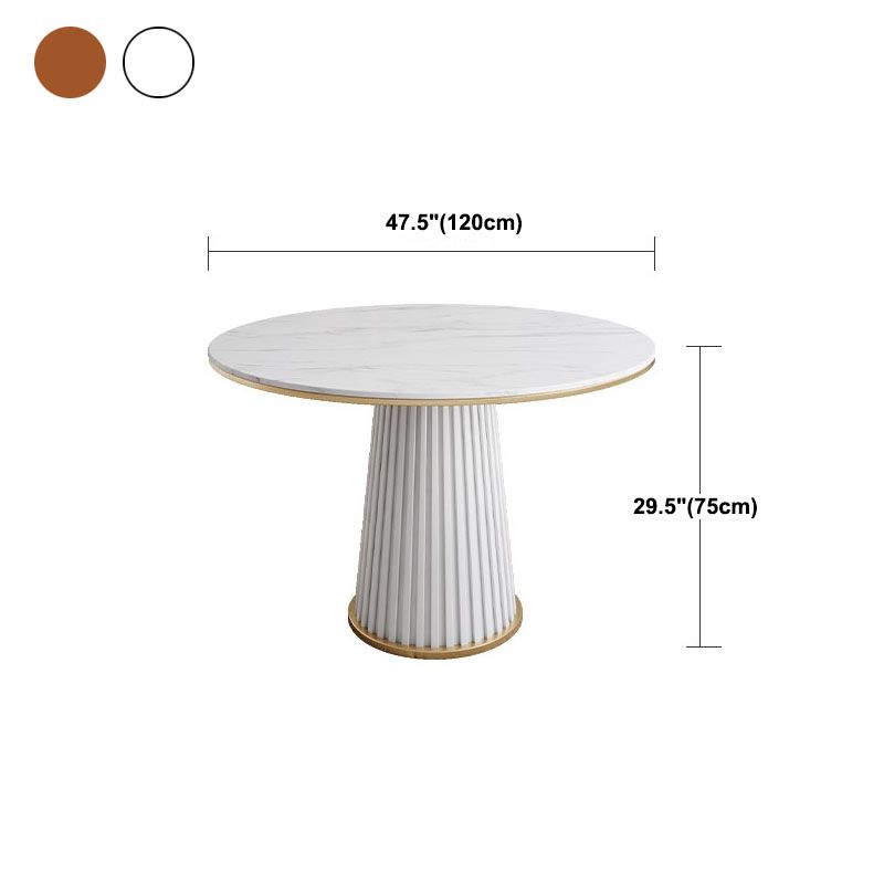 Traditional Luxury Dining Table White Sintered Stone Table for Home