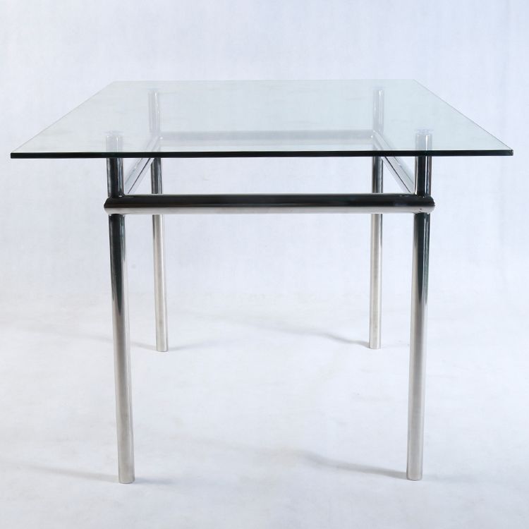 Mesa de comedor rectangular contemporánea mesa interior con 4 patas de metal