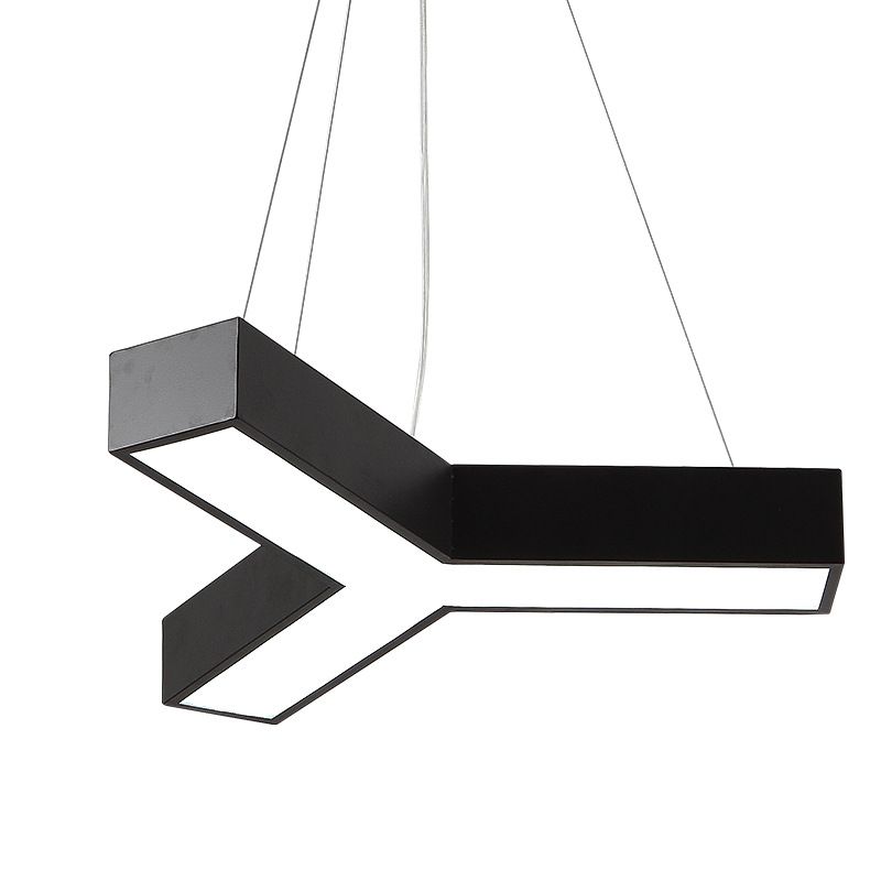 Hedendaagse metalen LED hanglamp Licht bevestiging 1-licht Y-vormig hangend plafondlicht voor kantoor