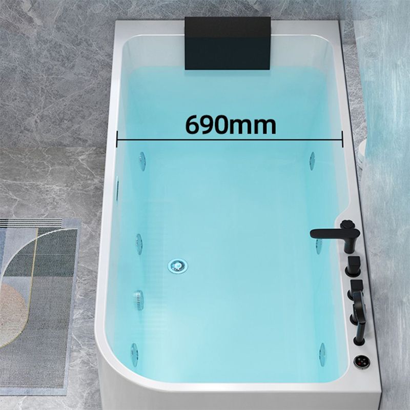 Modern Acrylic Soaking/Whirlpool Bathtub Rectangle Back to Wall Bathtub
