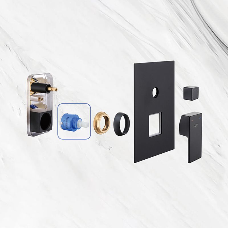 Modern Shower Set Brass Square Temperature Control Shower System