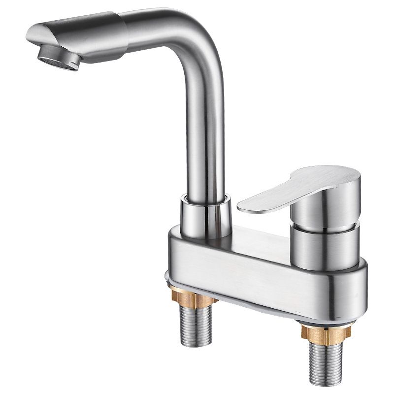 Bathroom Sink 304 Stainless Steel Center Faucet, Single Handle Bathroom Vanity Faucet