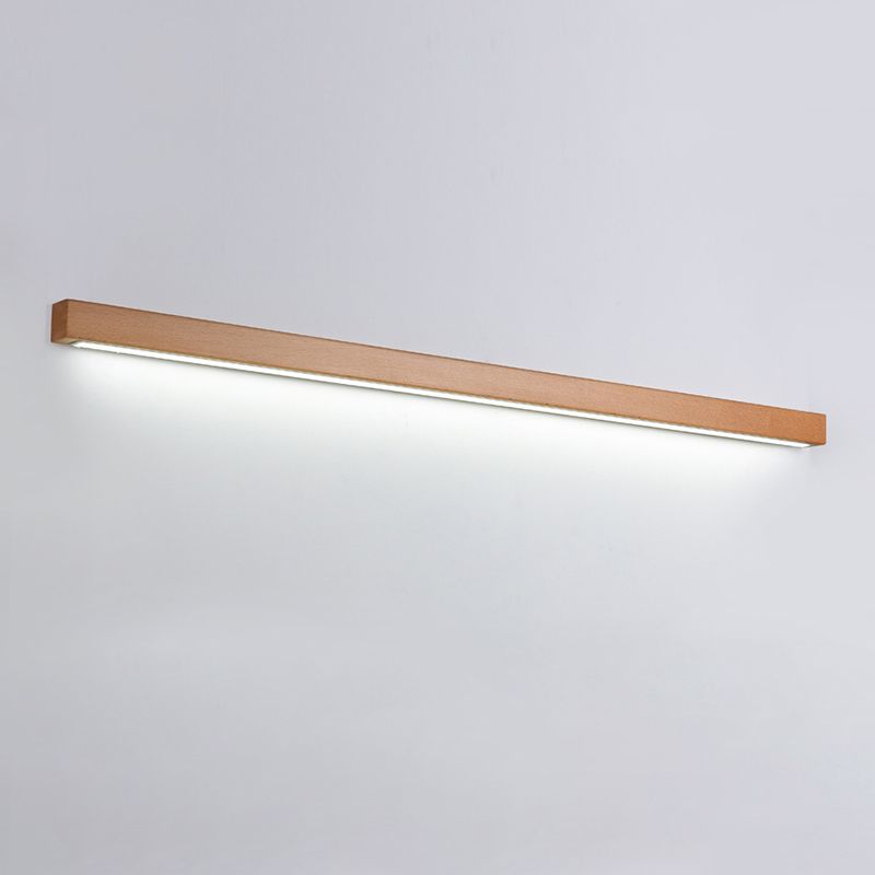 1 Light Linear Wall Sconce Lights Minimalist Wood Wall Mounted Lamp