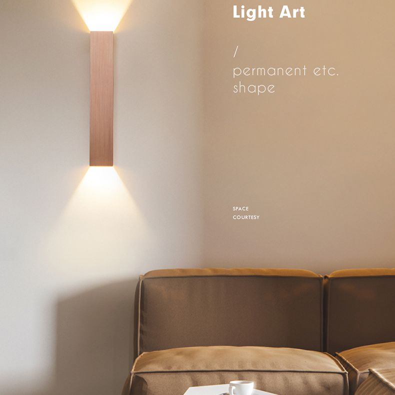 2 luces de pared geométrica de pared moderna de estilo de metal de estilo simple