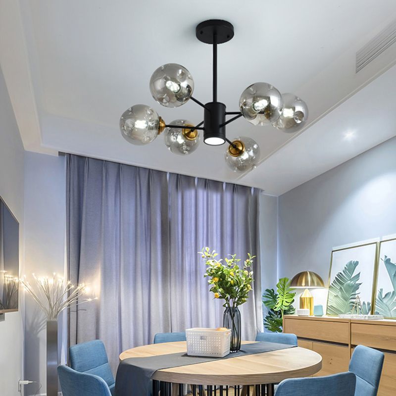 Nordic Modern Pendant Hanging Lights Global Glass Pendant Light for Living Room