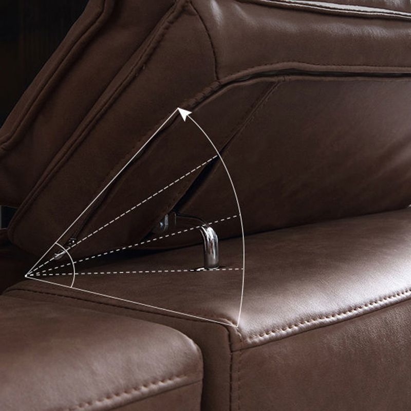 Modern Style Sofa Bed Imitation Leather Material Grey/khaki/coffee Feather Padded Sofa