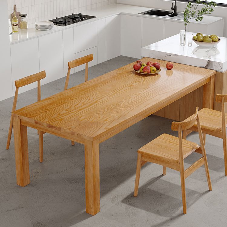 Modern Style Dining Table Rectangle Wood Dining Table with 3 legs