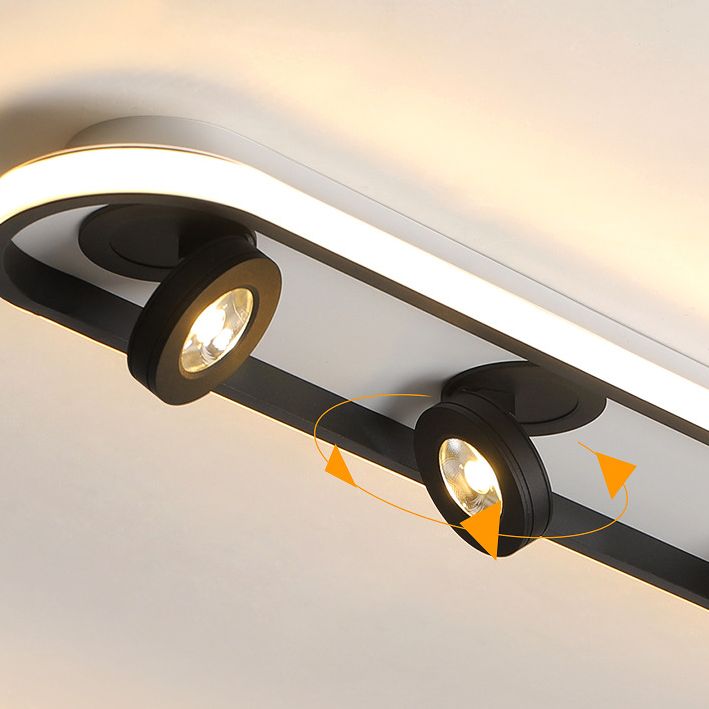 Plafonnier géométrique en métal, luminaire encastré à LED de Style moderne