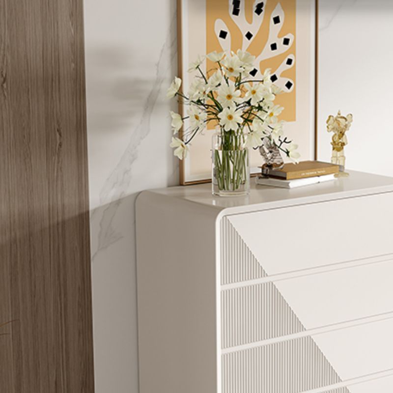 Modern Wood White Storage Chest Drawers Included for Bedroom