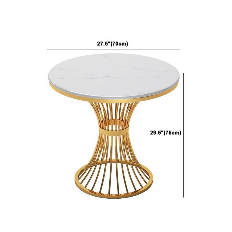 Modern Style Marble Dining Set Round 1/2/3/4/5 Pieces Dining Set for Home Use
