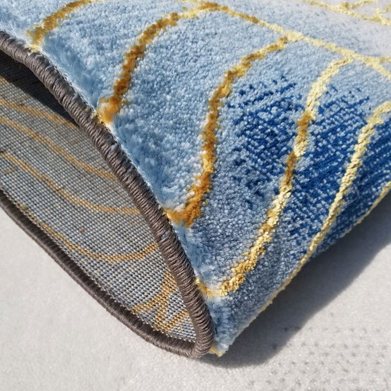 Multi gekleurde eenvoudige vloerkleed polyster abstract patroon binnen tapijt niet-slip achtersteuning vlekbestendig tapijt voor salon