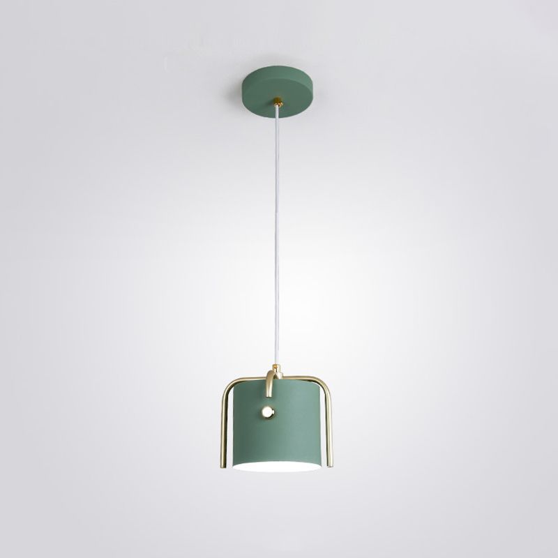 Godet Shade Drop Pendant Moderniste Metal 1 Kit de la lampe suspendue de la tête avec top à croix