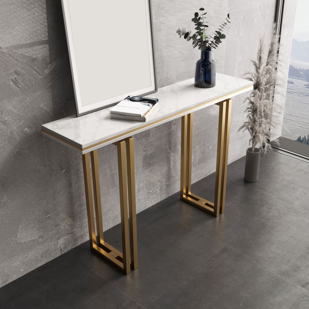 Sled Basic Console Table with Rectangle Top Sofa Console Table