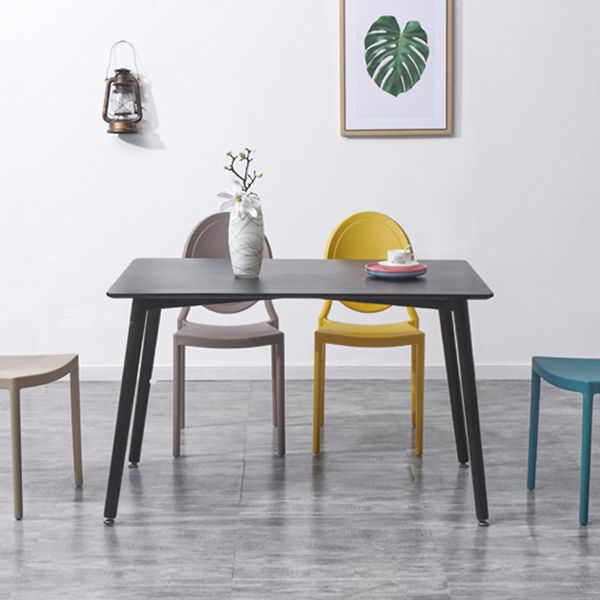Mesa de comedor de estilo industrial 4 Pats Mesa de comedor con base de madera para uso en el hogar