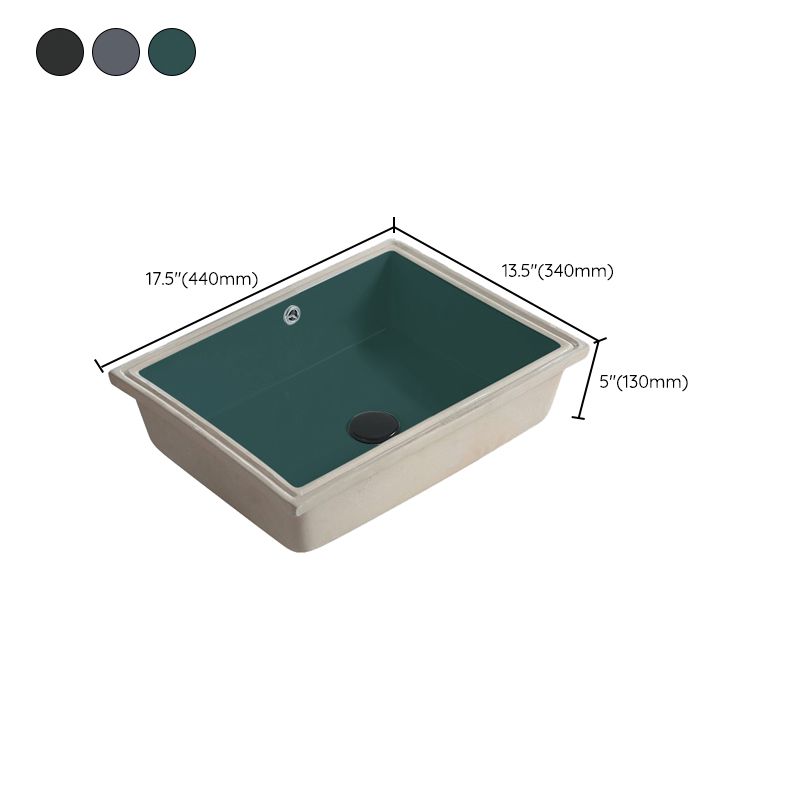 Modern Undermount Bathroom Sink Rectangular Undermount Bathroom Sink with Overflow