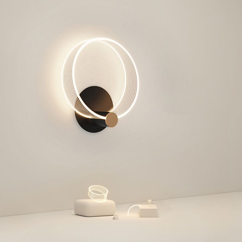 Zeitgenössische Metall-LED-Wand montierte Beleuchtung 1 Lichtwandleuchten für Wohnzimmer