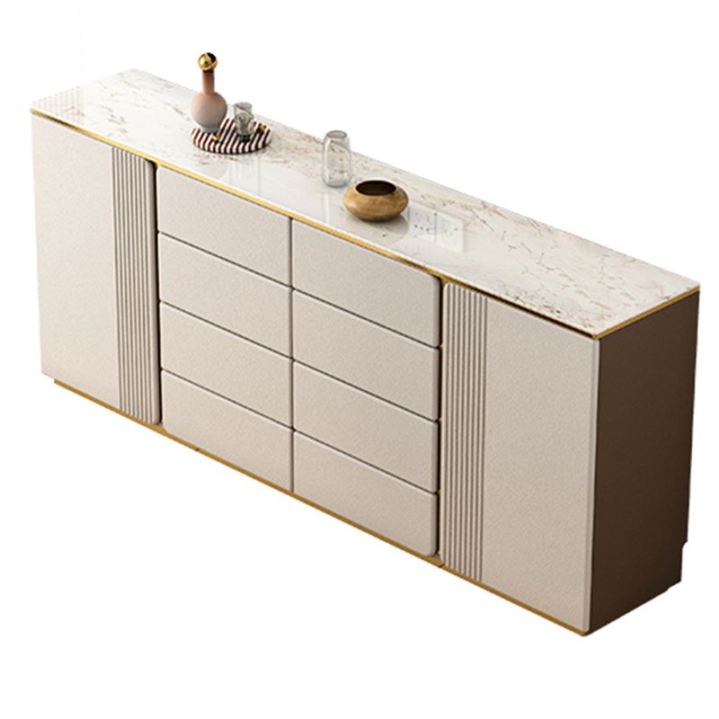 Classic Glam Storage Chest Dresser Stone Dresser with Drawers