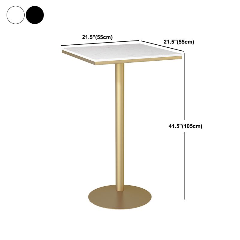Modern Marble Counter Height Set 1/2/3/5 Pieces Shop Fixed Table Bar Set
