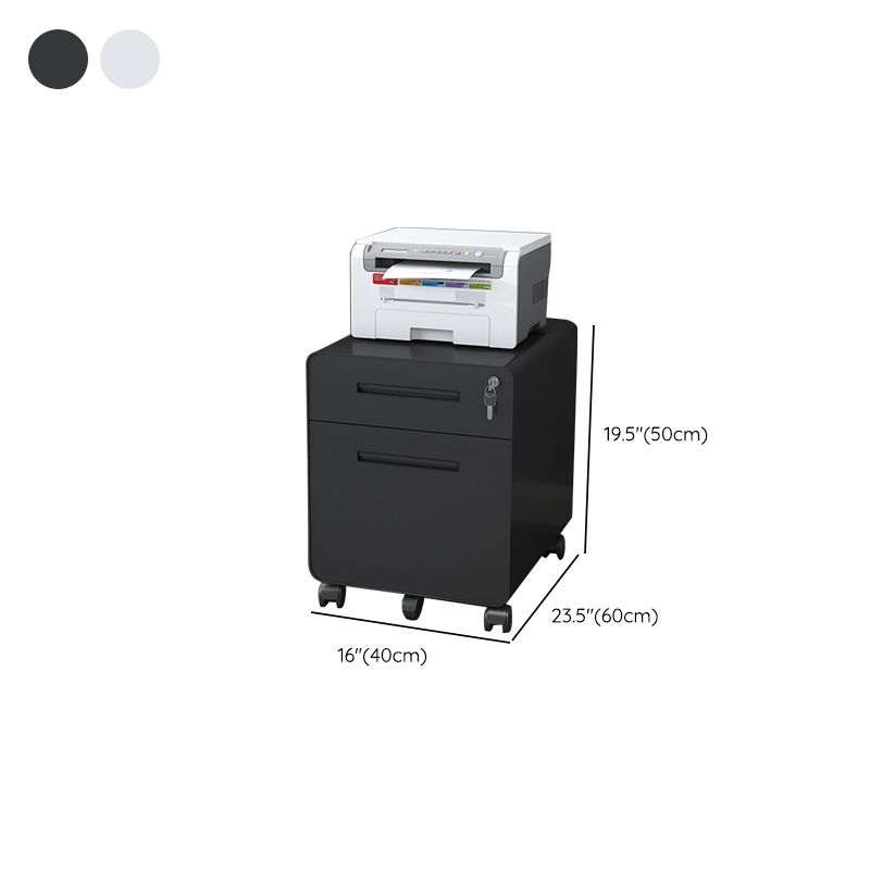 Contemporary Steel File Cabinet File Pedestal Filing Cabinet with Lock and Storage