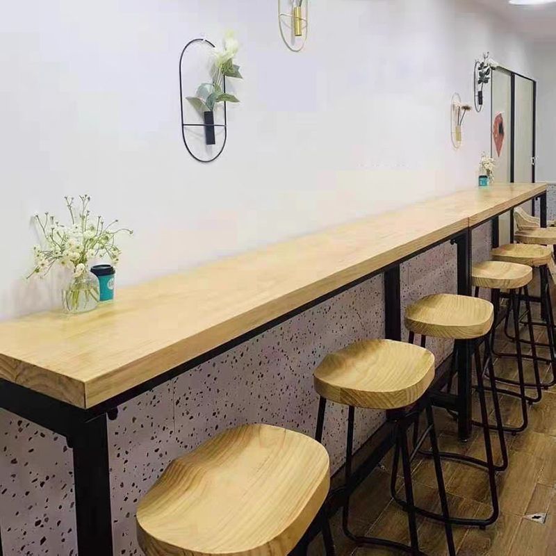 Taburete de bar de estilo moderno con reposapiés, patas de hierro, taburete para restaurante y bar
