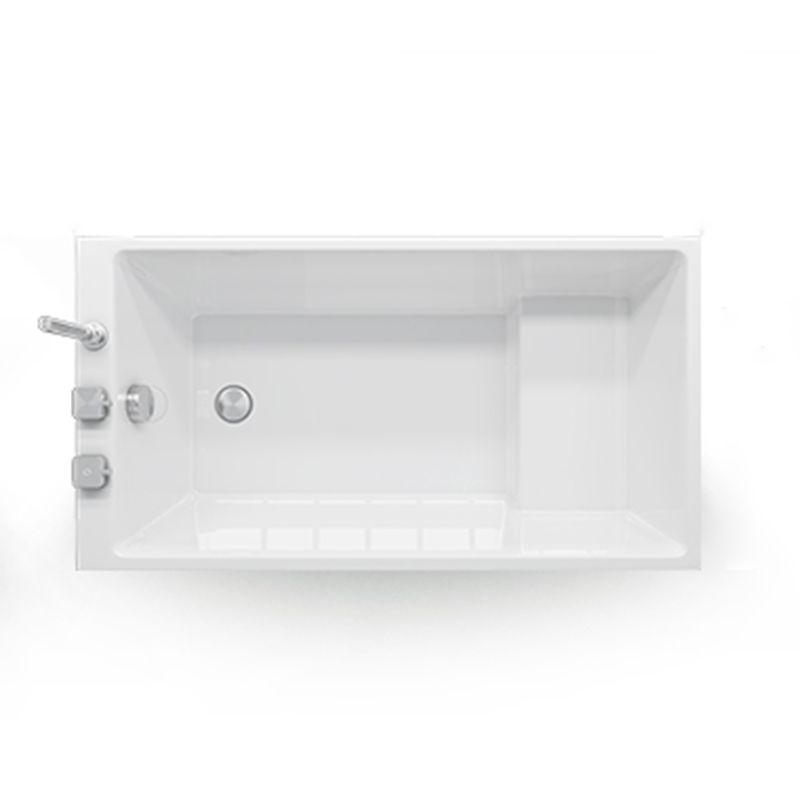 Soaking Bathtub Antique Finish Rectangular Back to Wall Bath Tub