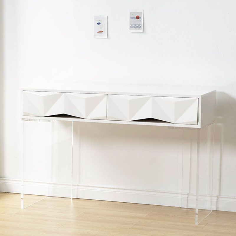 Modern Makeup Dressing Table Stool Set with 1/2 Storage Drawers