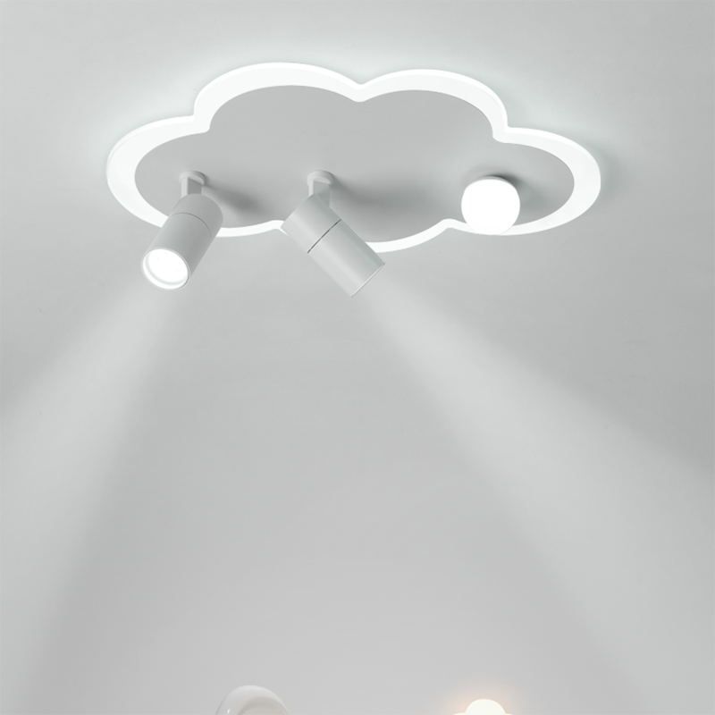 Projecteur LED encastré en fer en forme de nuage, plafonnier moderne à 3 lumières pour chambre à coucher