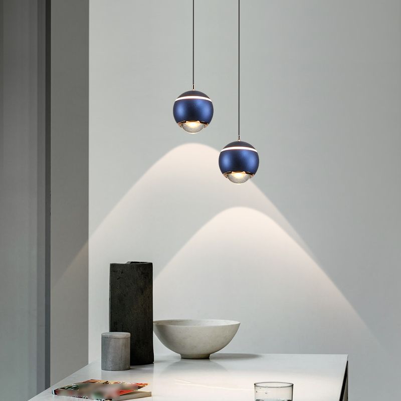 Postmoderne Aluminium -Anhänger Light Globe LED Hanging Anhänger für Schlafzimmer