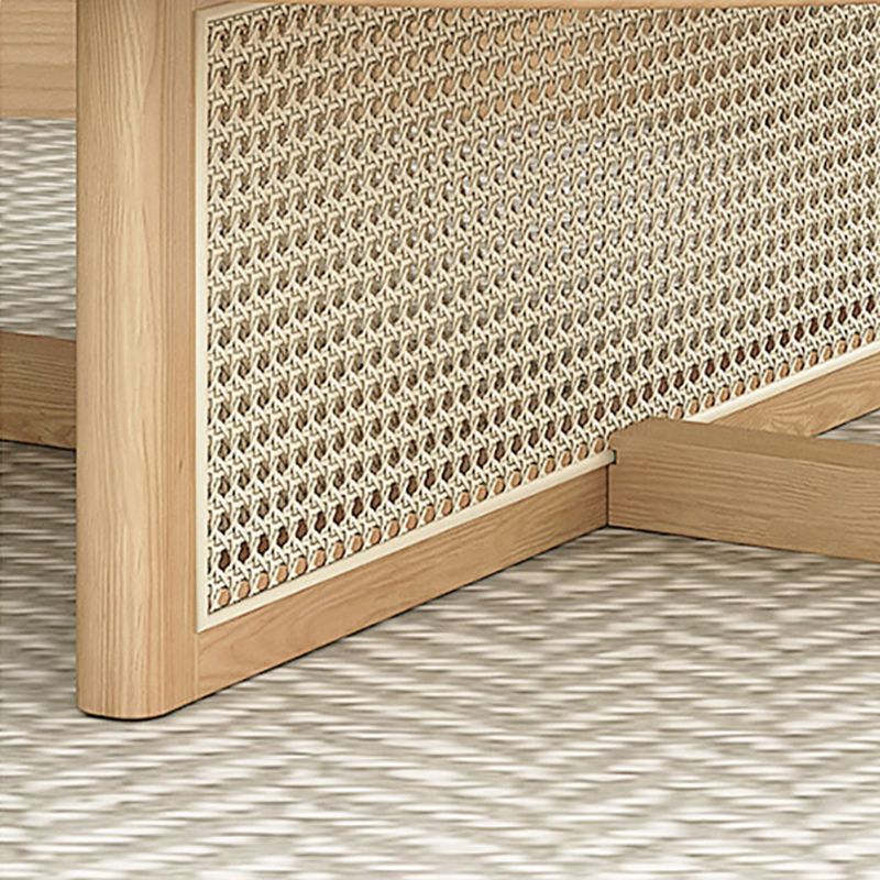 Scandinavian Cross Legs Coffee Table Round Wooden Coffee Table for Living Room