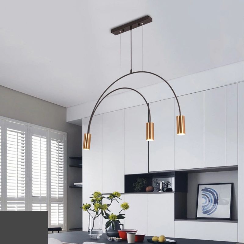 Cilindros de cilindro de estilo contemporáneo Pendientes de metal Pendientes de metal Lights Lights