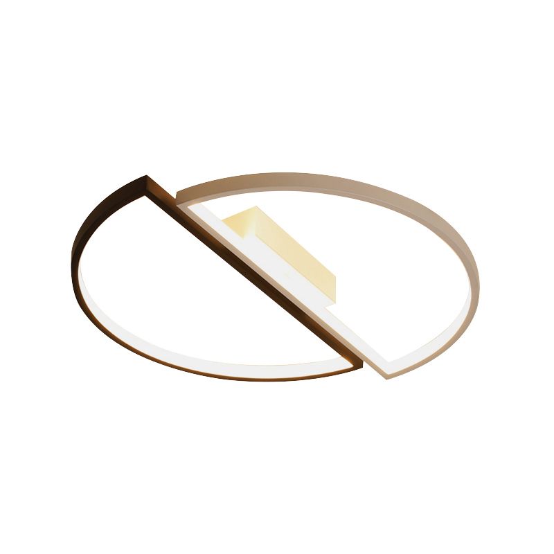 Acrylique Sépissage DEL Flush Mount Light Simplicity Flush Mount Ceiling Light in Black and White