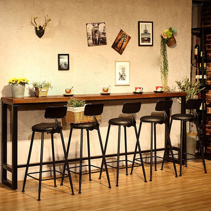 Industrial Rectangle Bar Table Set 1/6/9 Pieces Wood Counter Table