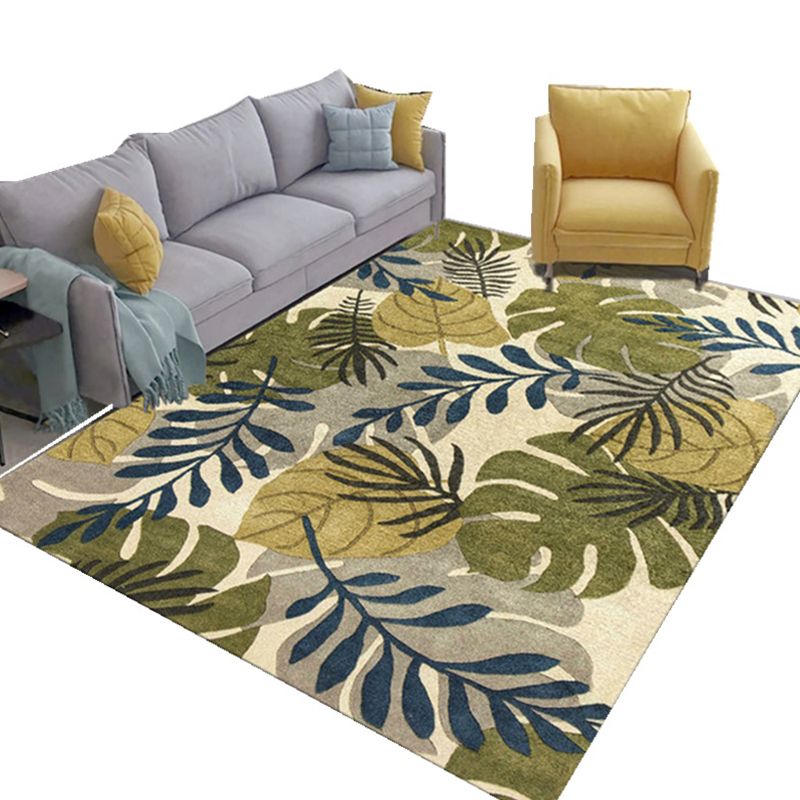 Groen Modern Rug Blending Planten Tapijt niet-slip achterste tapijt voor huisdecoratie
