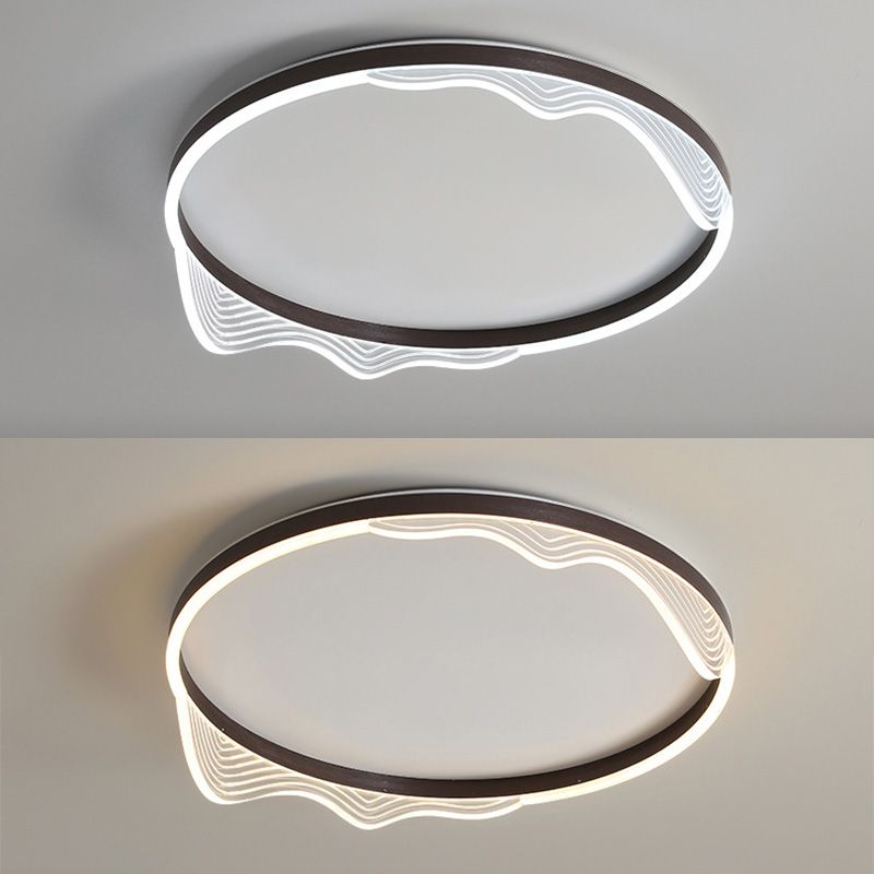 Plafonnier circulaire encastré dessin animé simplicité moderne luminaire de montage au plafond pour chambre à coucher