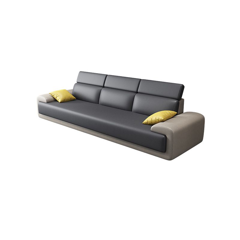 Fabric Pillow Top Arm Sectional Sofa 39.37"High Adjustable Cushion Back Sofa