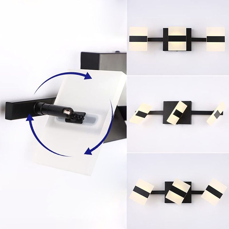 Geometric Wall Sconce Lighting Modern Metal Wall Light Fixture with Acrylic Shade