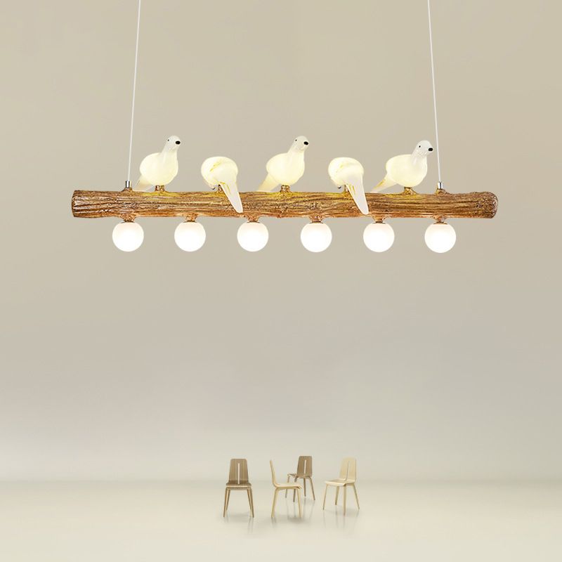 Modern Hanging Island Light Creative Glass Hanging Lighting Fixture for Dining Room