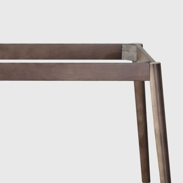 Mesa de piedra sinterizada moderna medieval mesa de comedor gris rectangular con madera 4 patas