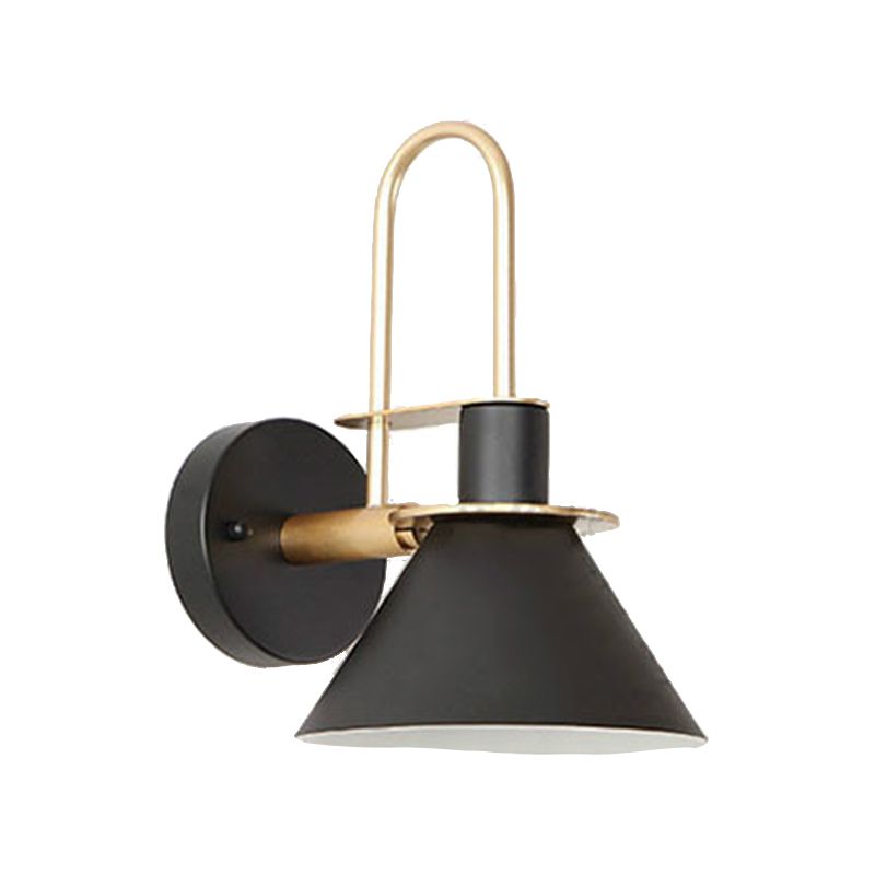 Metal Flared Wall Mounted Lamps Modern Style 1 Light Wall Lighting Fixtures