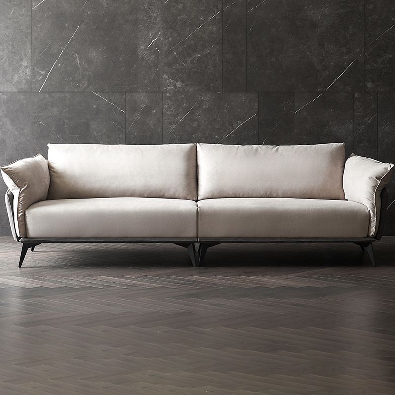Brown 3/4-seater Loose Back Sofa Contemporary Tuxedo Arm Sofa