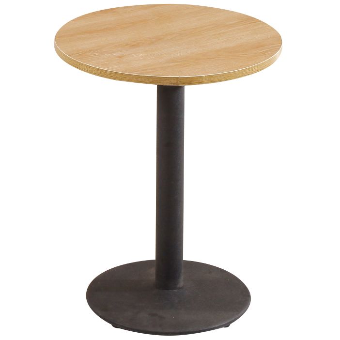 Industrial Wooden Table for Restaurant Dining Table with Pedestal Base in Black
