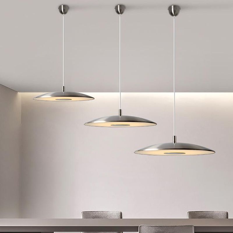 Disc Metal LED Hanging Pendant Light Minimalist Style Ceiling Pendant Light