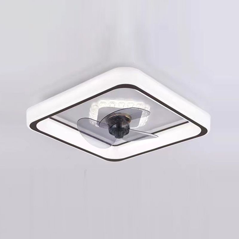 Geometrische Esszimmer Deckenventilator Beleuchtung Acryl minimalistische LED Semi Flush Mount