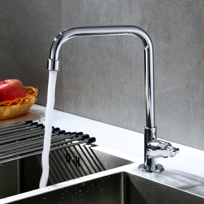 Contemporary Single Handle Faucet Standard Kitchen Faucet Pull down 1-Hold Water Filler