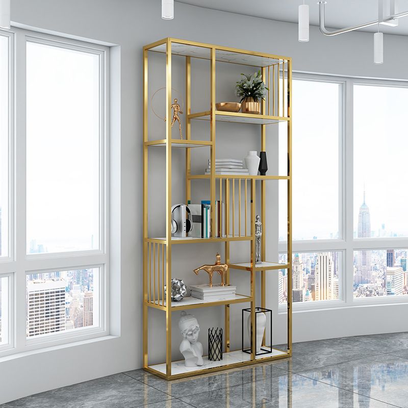 Open Metal and Wood Book Shelf Etagere Shelf Bookcase for Office