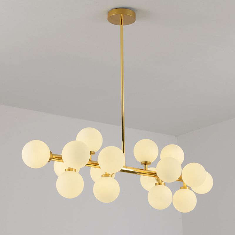 Bubbles Dinning Room Island Pendant Light Glass Minimalistic Island Lighting in White