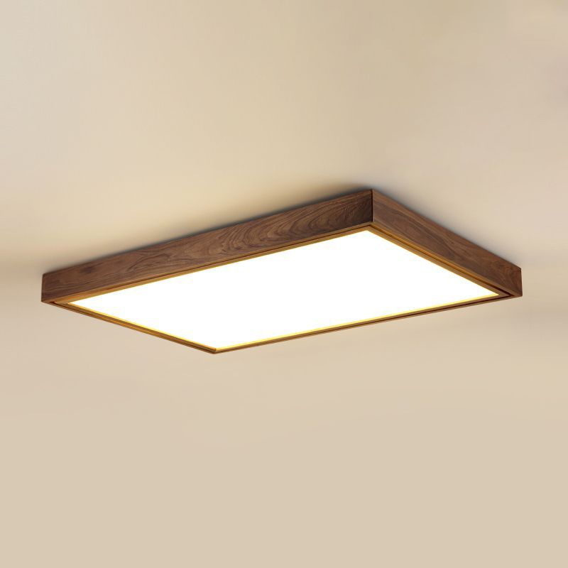 Modern Minimalist Wood Flush Mount 1-Light LED Flush Mount Plafond Licht voor slaapkamer