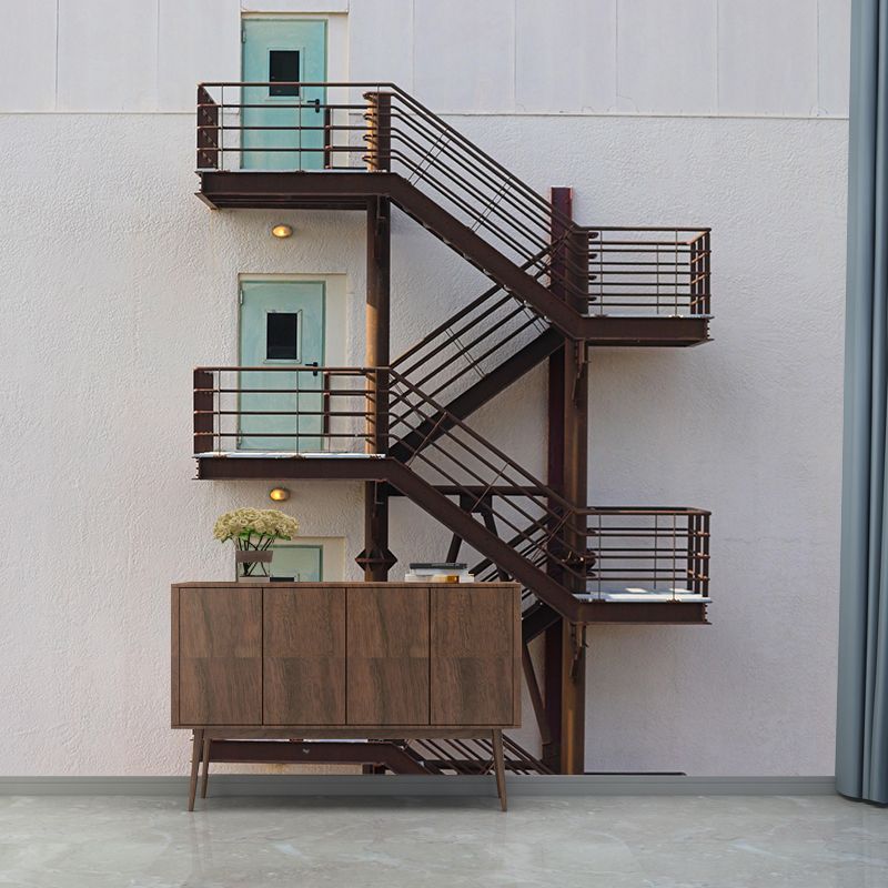 Customized Photography Stairs Building Mural Wallpaper Wall Covering for Bedroom